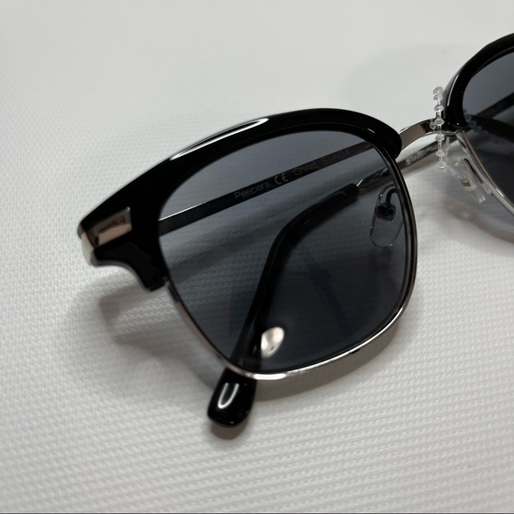 Peepers Black & Silver Clubmaster Sunglasses UNISEX - Picture 4 of 13
